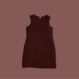Vintage Brown Knit Mini Dress by Chaya in Size XL